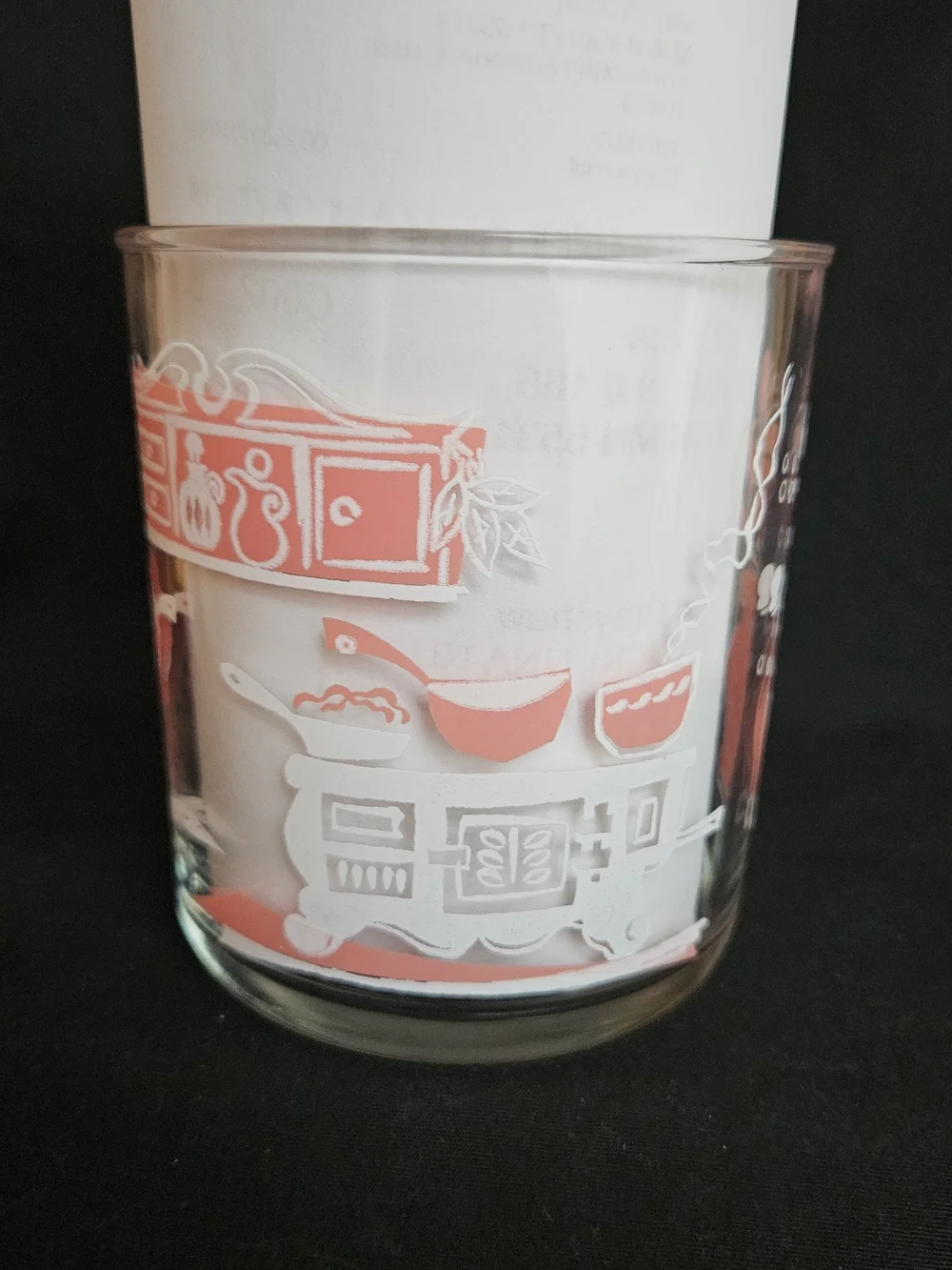 Vintage Hazel Atlas Pink Kitchen Design Glass Cottage Cheese/Sour Cream Jar
